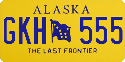 AK license plate GKH555