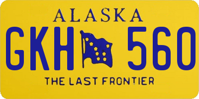 AK license plate GKH560