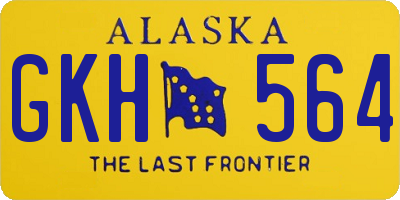 AK license plate GKH564