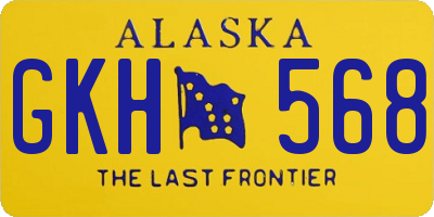 AK license plate GKH568