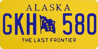 AK license plate GKH580