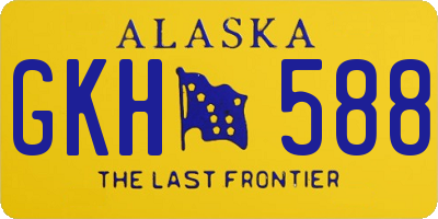 AK license plate GKH588