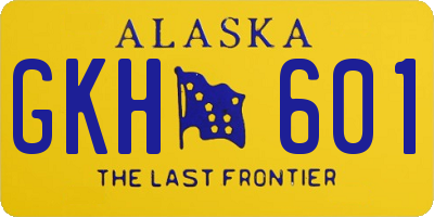 AK license plate GKH601