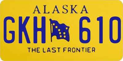 AK license plate GKH610