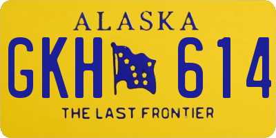 AK license plate GKH614