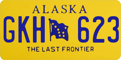 AK license plate GKH623