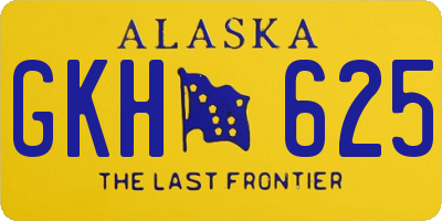 AK license plate GKH625