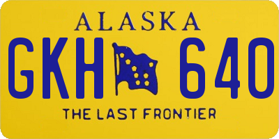 AK license plate GKH640
