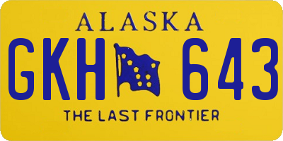 AK license plate GKH643