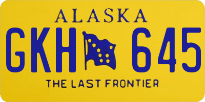 AK license plate GKH645