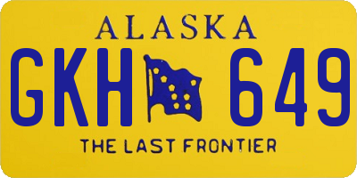 AK license plate GKH649