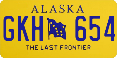 AK license plate GKH654