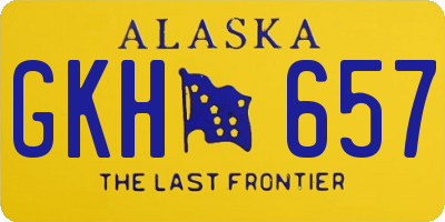 AK license plate GKH657