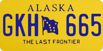 AK license plate GKH665