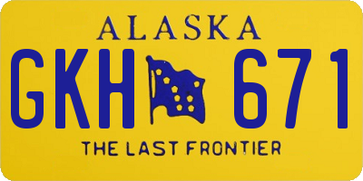 AK license plate GKH671