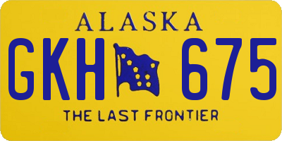 AK license plate GKH675