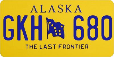 AK license plate GKH680
