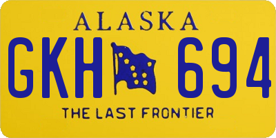 AK license plate GKH694