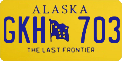 AK license plate GKH703