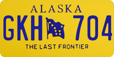 AK license plate GKH704