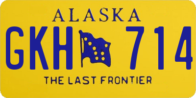 AK license plate GKH714
