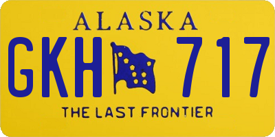 AK license plate GKH717