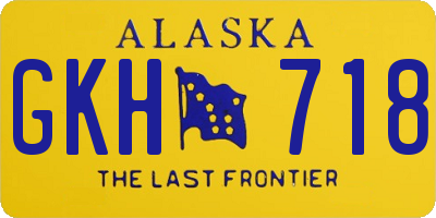 AK license plate GKH718