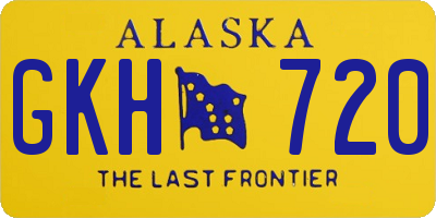 AK license plate GKH720