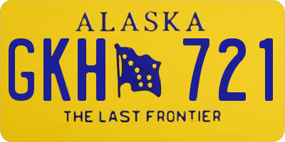 AK license plate GKH721