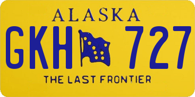 AK license plate GKH727