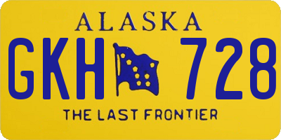 AK license plate GKH728