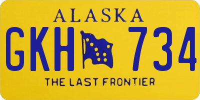 AK license plate GKH734
