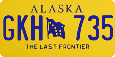 AK license plate GKH735