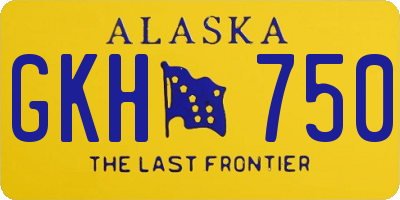 AK license plate GKH750