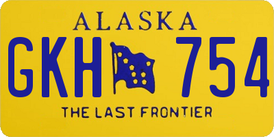 AK license plate GKH754