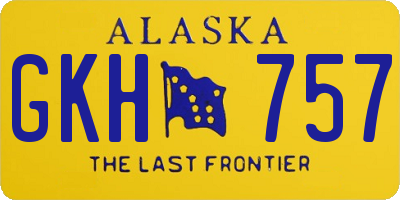 AK license plate GKH757