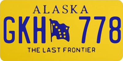 AK license plate GKH778