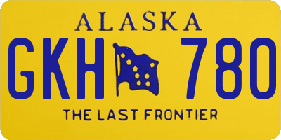 AK license plate GKH780
