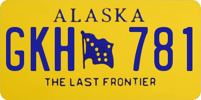AK license plate GKH781