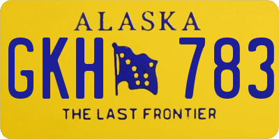 AK license plate GKH783