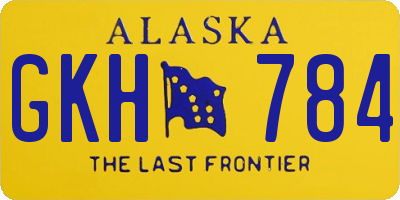 AK license plate GKH784