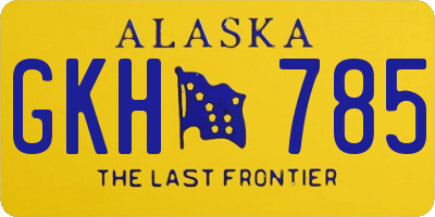 AK license plate GKH785