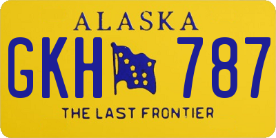 AK license plate GKH787