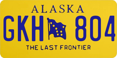 AK license plate GKH804