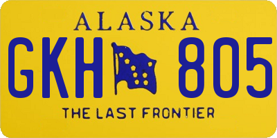 AK license plate GKH805