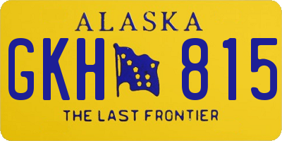 AK license plate GKH815