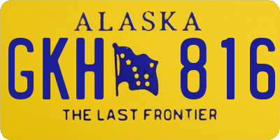AK license plate GKH816