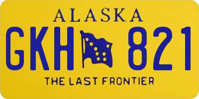 AK license plate GKH821