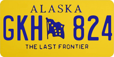 AK license plate GKH824