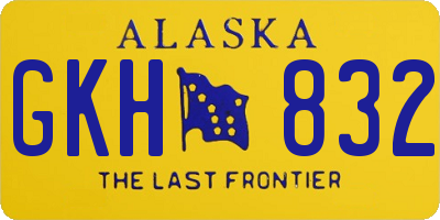AK license plate GKH832